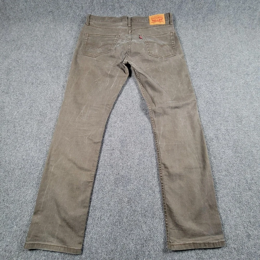 Levis 511 Jeans Mens 36x31 Gray‎ Slim Fit Stretch Denim Straight Leg Casual
